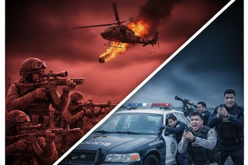 Narco con armas de guerra, policías con pistolas y sin blindaje: así es enfrentar a los cárteles