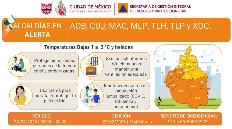 Bajas temperaturas en CDMX