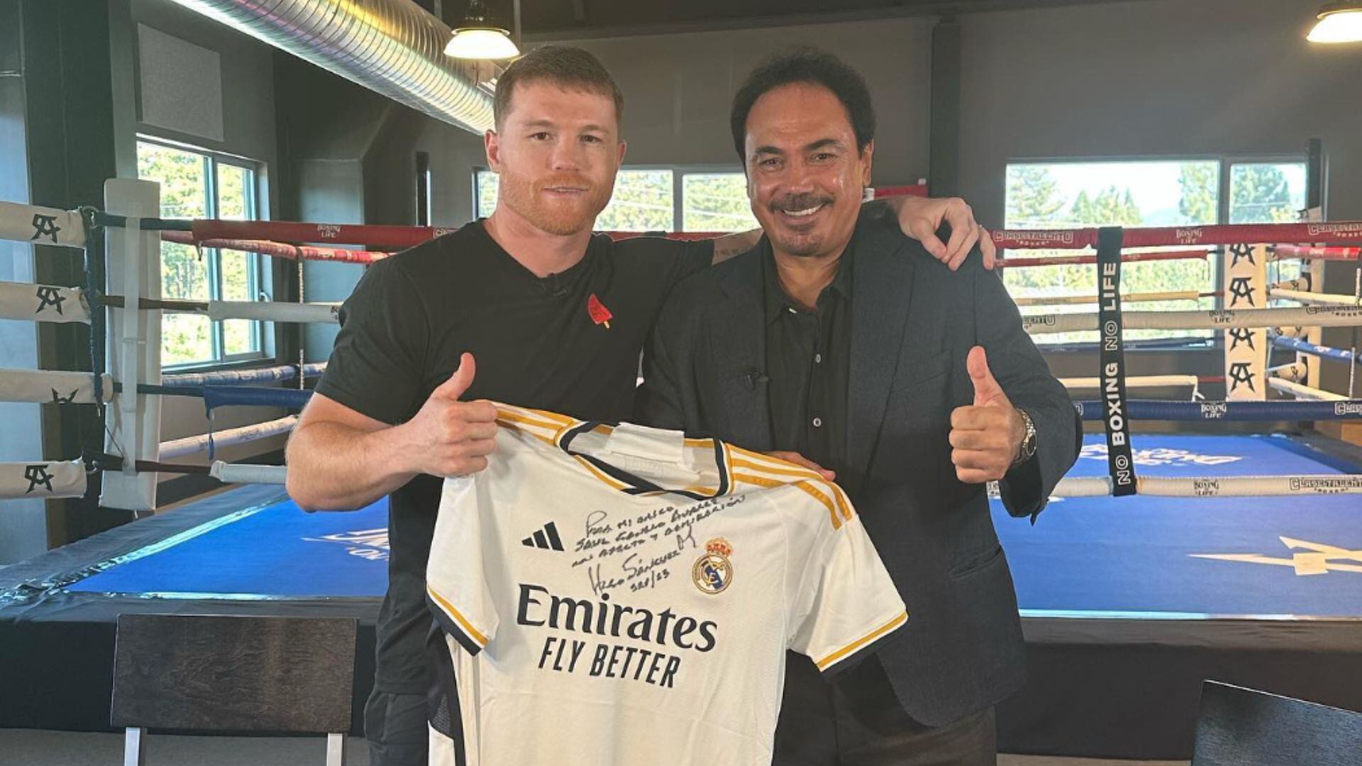 Hugo Sánchez y Saúl Canelo Álvarez