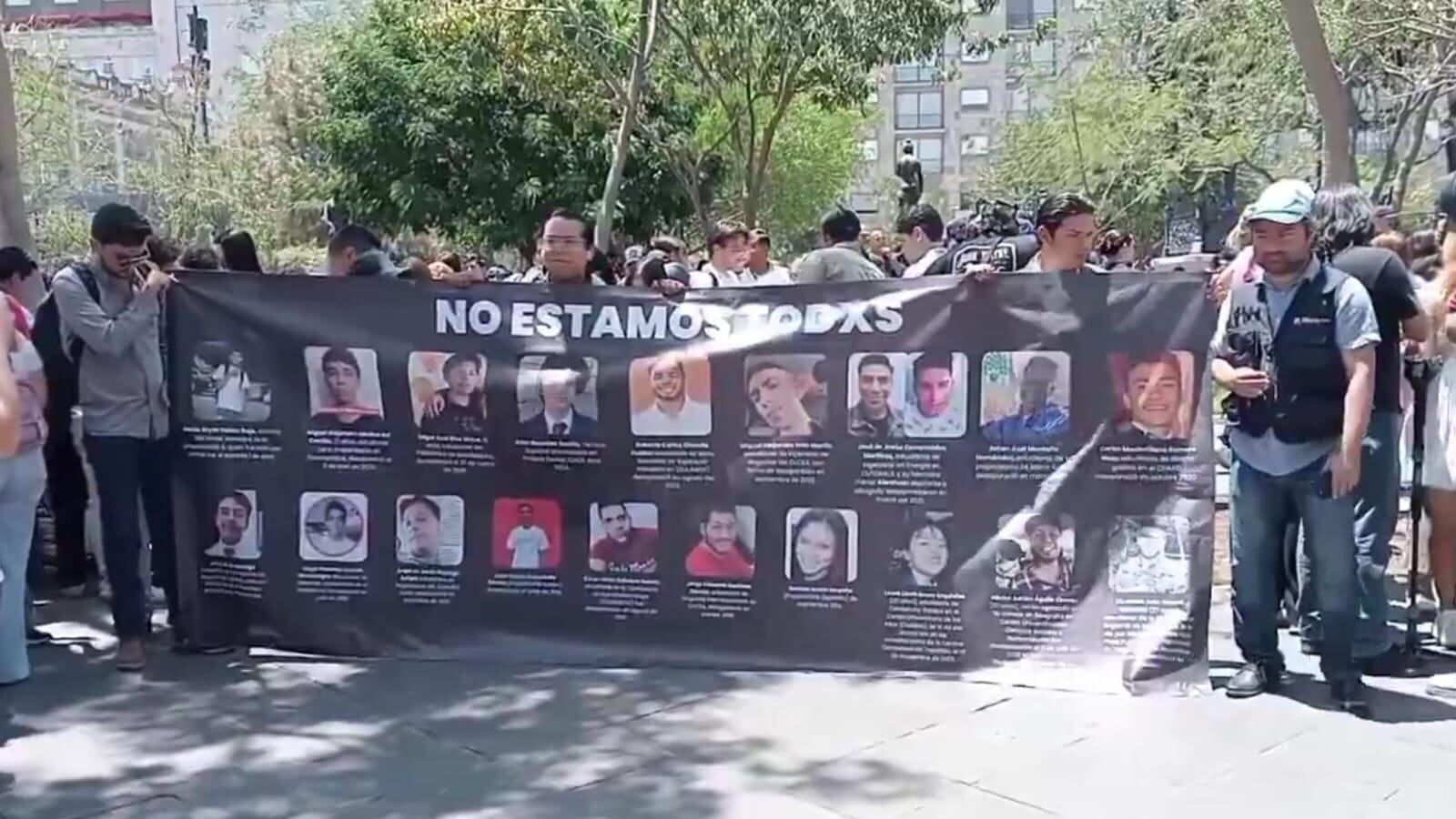 Estas movilizaciones por parte de la FEU forman parte de la preocupación por la crisis de desapariciones que vive Jalisco. ESPECIAL/ REDES SOCIALES