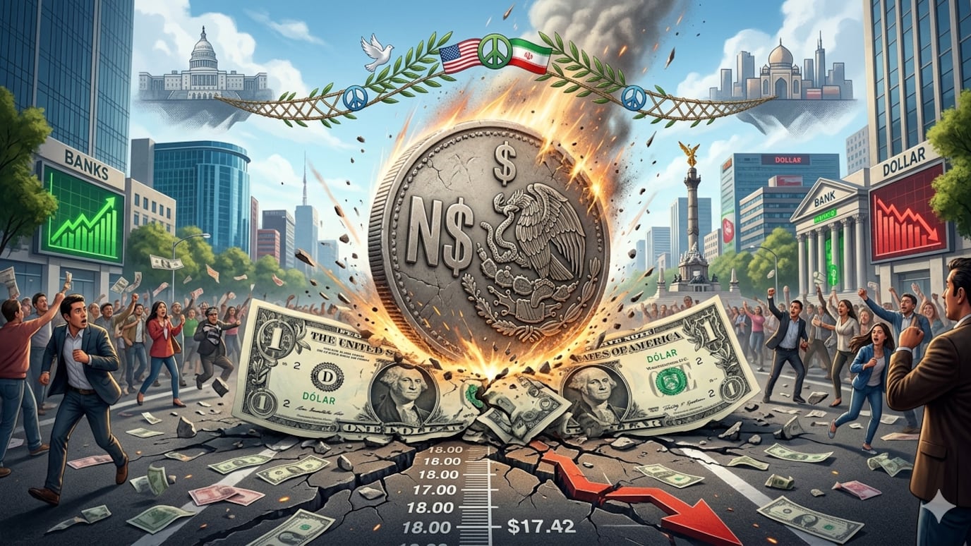 El peso ganó 1.58% y 28 centavos tras la tregua, pero persisten riesgos por ataques y dudas sobre estabilidad del acuerdo.