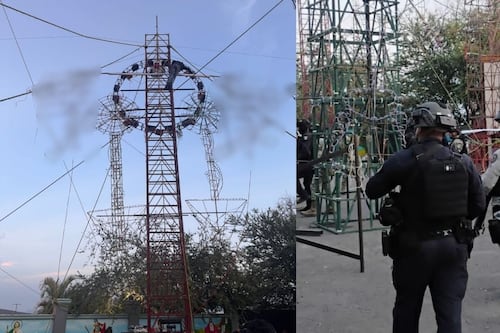 Son los ‘logos’ del CJNG: aseguran castillo de pirotecnia con apología del delito en Tanhuato