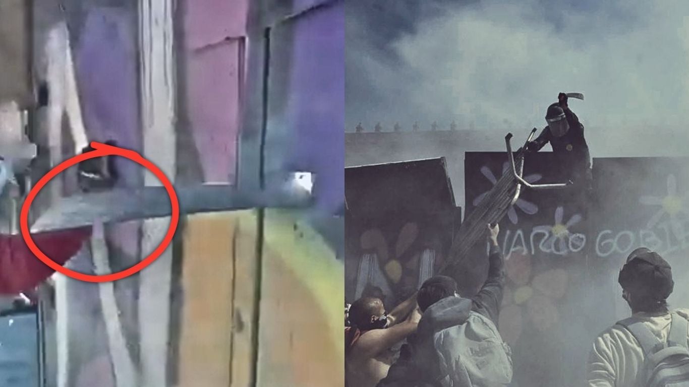 Machetes en la marcha de la Gen Z