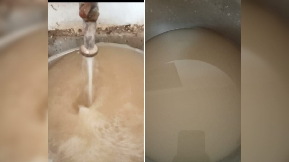 El agua está totalmente sucia, incluso recién salida de la llave.