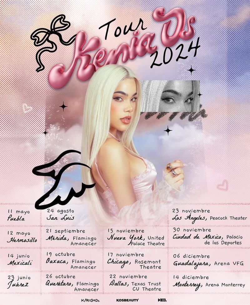 Kenia Os anuncia serie de conciertos en México