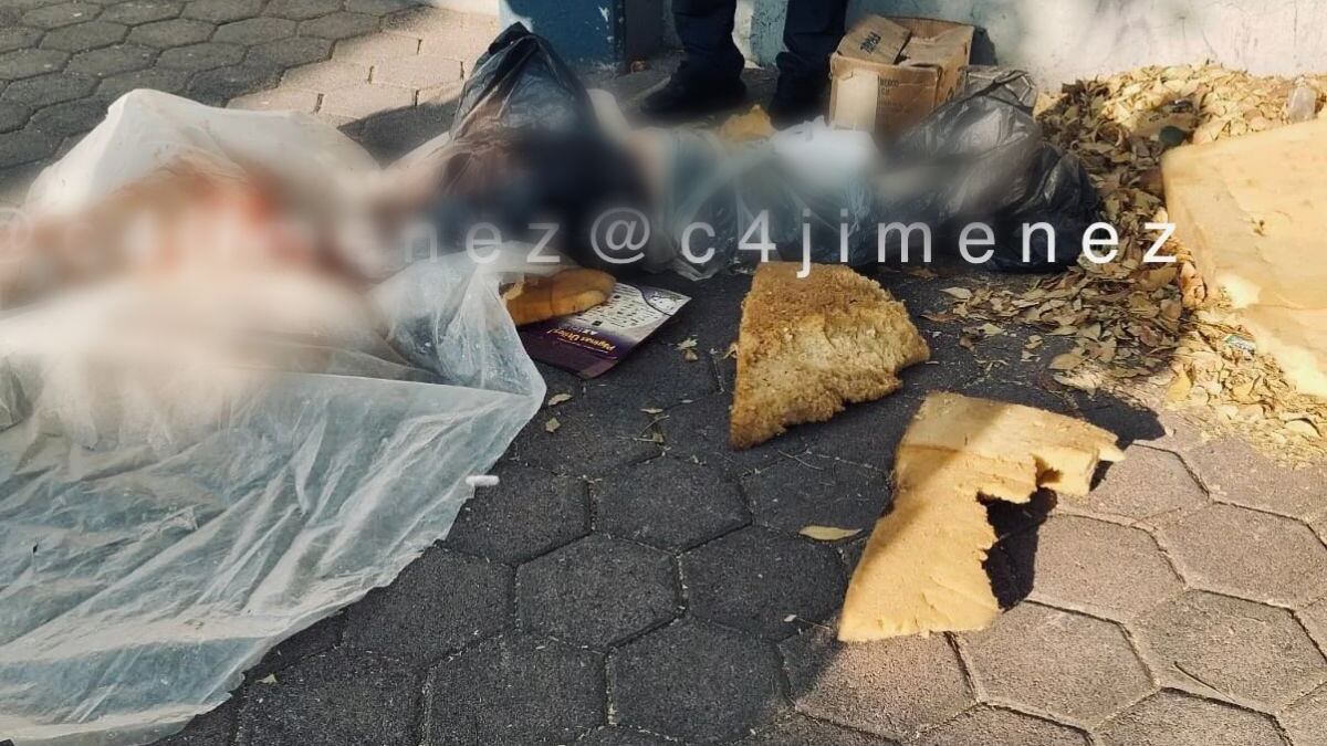 Cuerpo embolsado junto a escuela en la Venustiano Carranza.