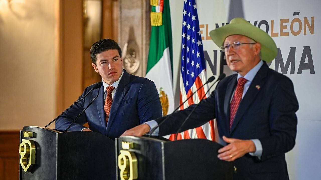 García y Salazar tuvieron una rueda de prensa conjunta en Palacio de Gobierno.