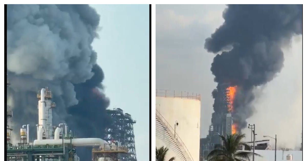 Incendio en refinería Dos Bocas: humo negro y movilización de ...