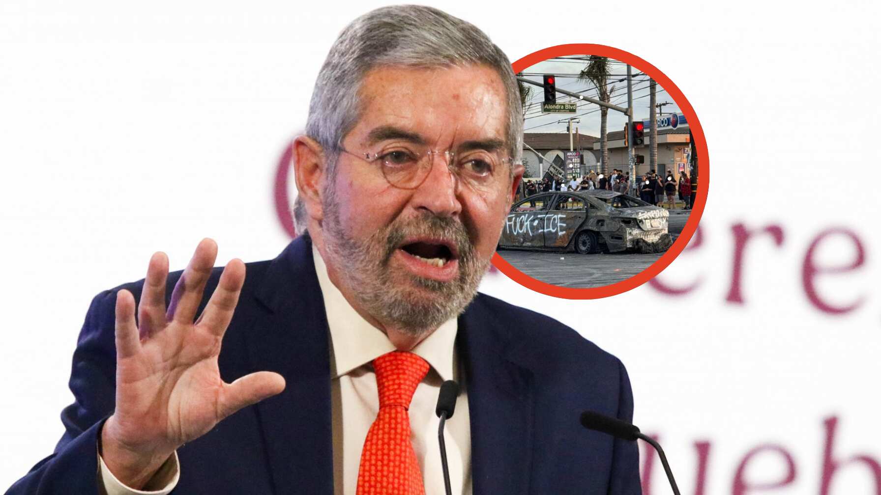 Canciller José Ramón de la Fuente llama a mantener la calma y contactar a los consulados en caso de acoso.