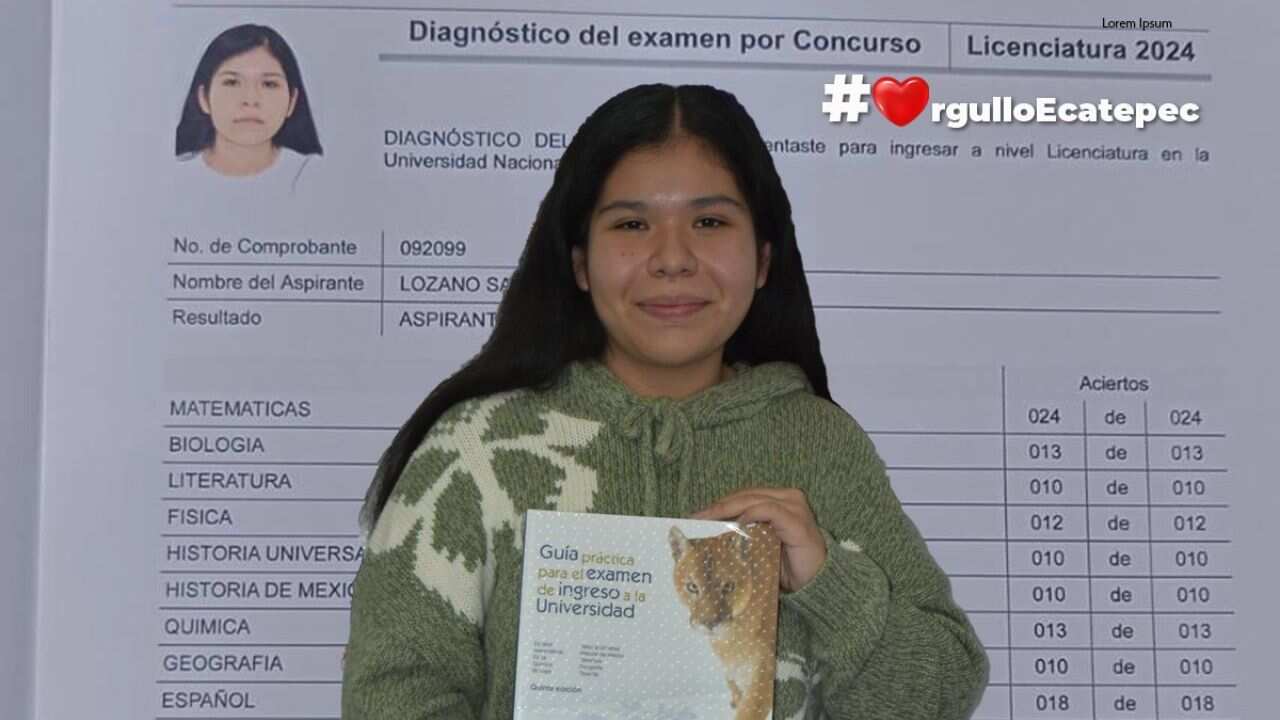 UNAM resultados 2024: Mariana Yalí Lozano Sánchez logra puntaje perfecto en examen de admisión