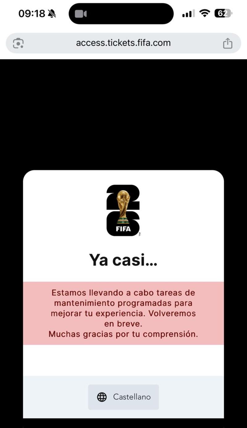 FIFA corrigió rápido el problema para aquellos usuarios que accedían a través de celulares y así lo comunicó.