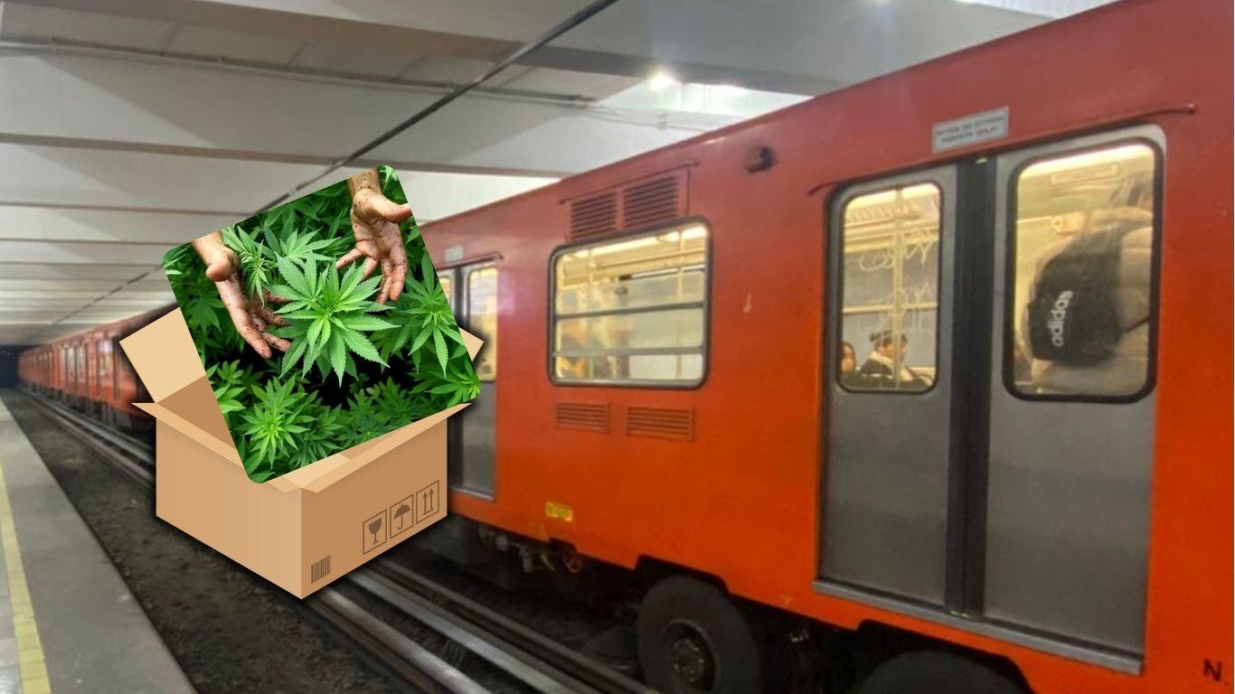 La caja llena de marihuana fue “olvidada” en una de las estaciones del Metro