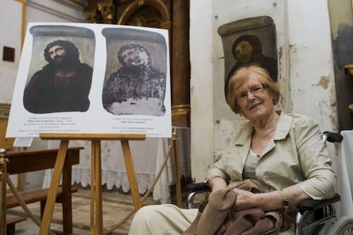 Fallece Cecilia Giménez, la mujer que restauró el histórico Ecce Homo de Borja
