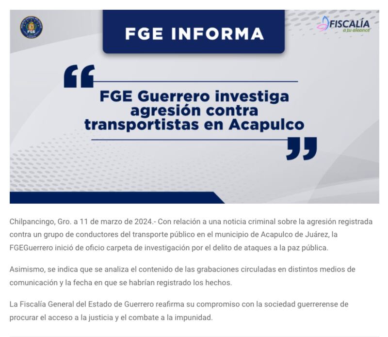 ¿Qué está pasando con los transportistas en Acapulco, Guerrero?