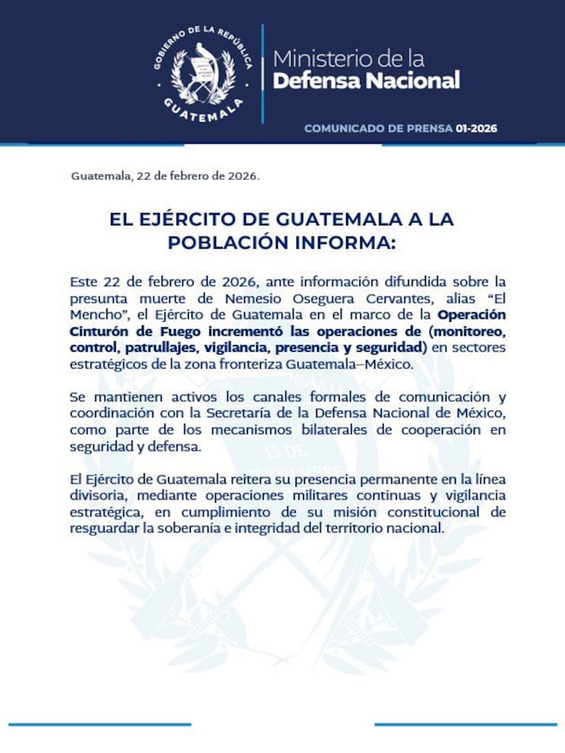 Comunicado Guatemala