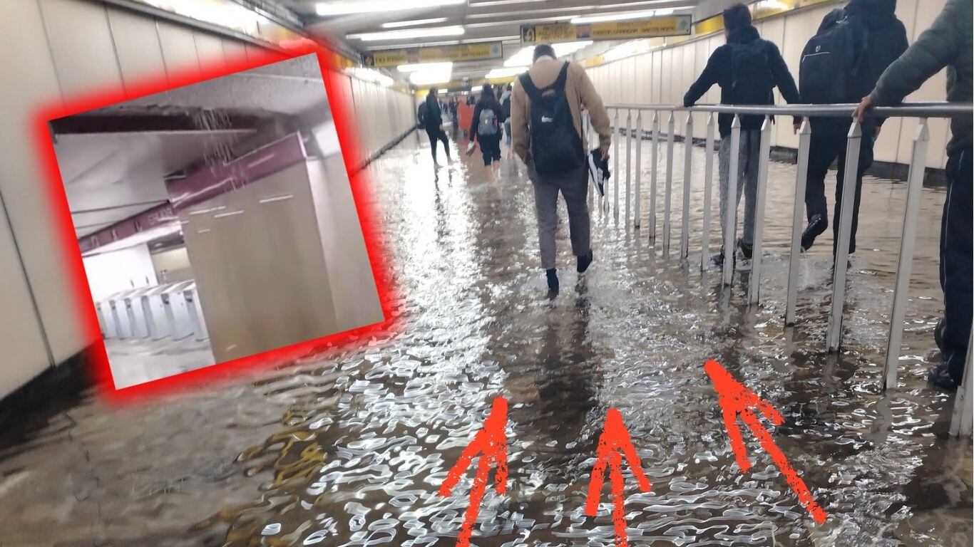 Estaciones del Metro inundadas