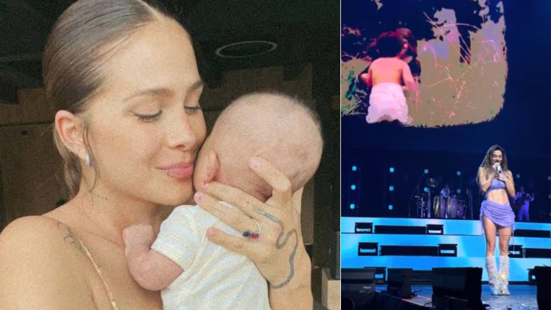 Greeicy le arrugó el corazón a sus fans en el Movistar Arena, con canción inédita para su hijo Kai