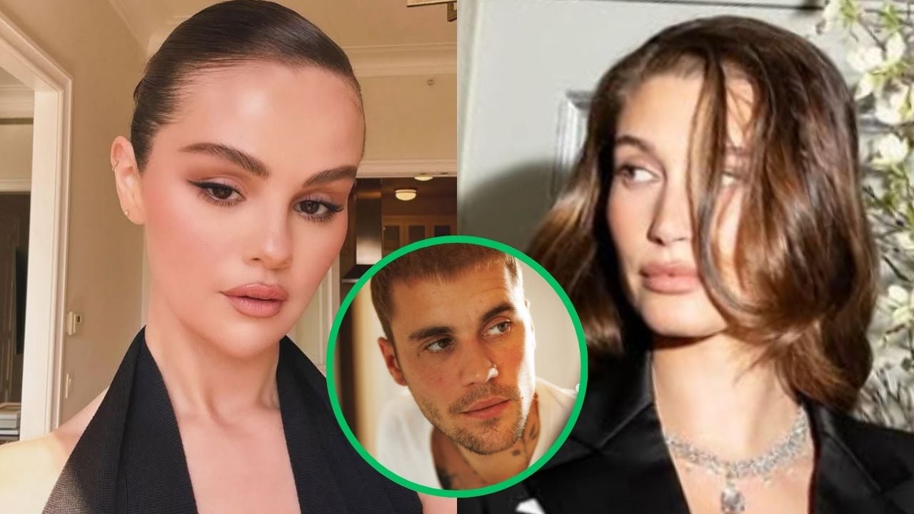 Selena Gomez, Hailey Bieber y Justin Bieber