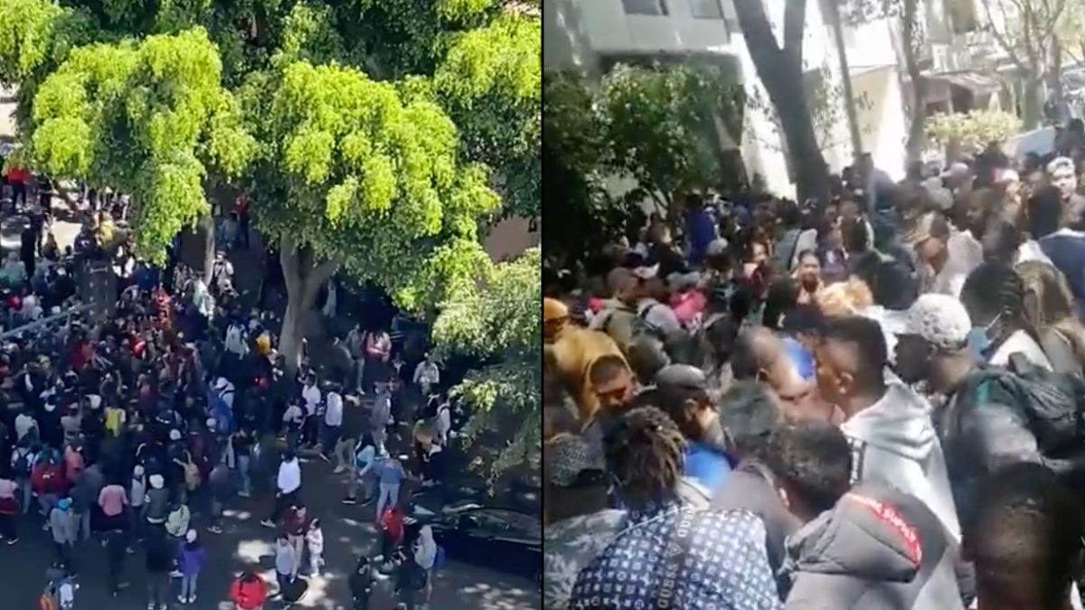 Migrantes exigen visa humanitaria en Comar.