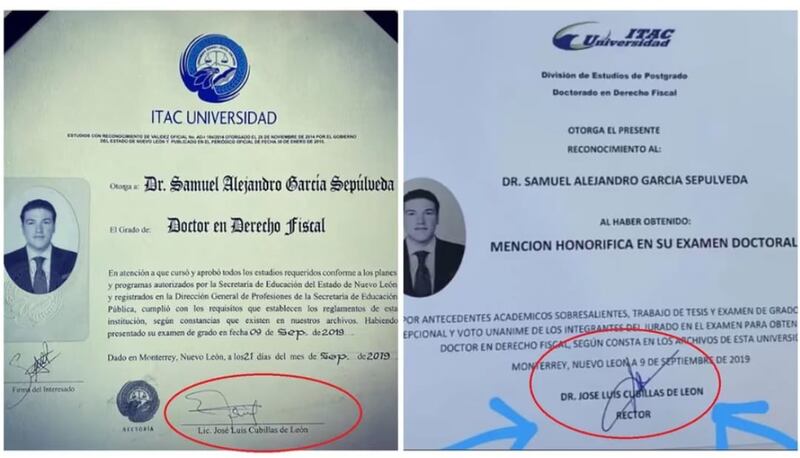 Las firmas del rector del ITAC no coincidían en los documentos, lo cual despertó.