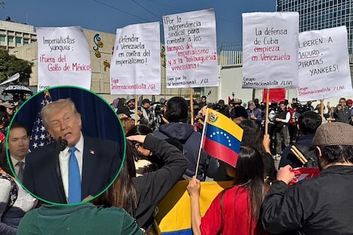 Protestas y pintas en la Embajada de Estados Unidos en CDMX tras la captura de Nicolás Maduro