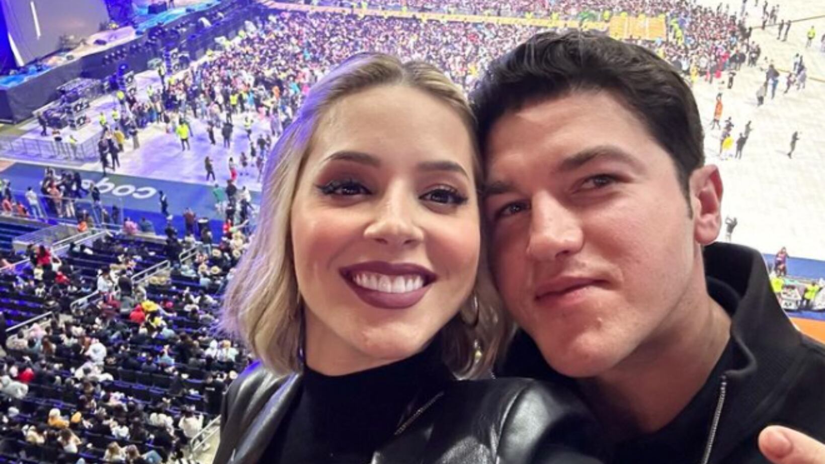 Mariana Rodríguez Cantú y Samuel García Sepúlveda en concierto de Bad Bunny