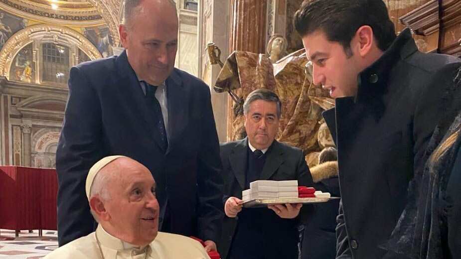 Samuel García pudo entrevistarse con el Papa en diciembre de 2022.