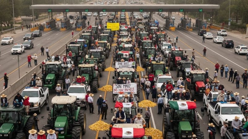 ¡Colapsará México! Agricultores anuncian paro nacional y bloqueo de carreteras el lunes 27 de octubre