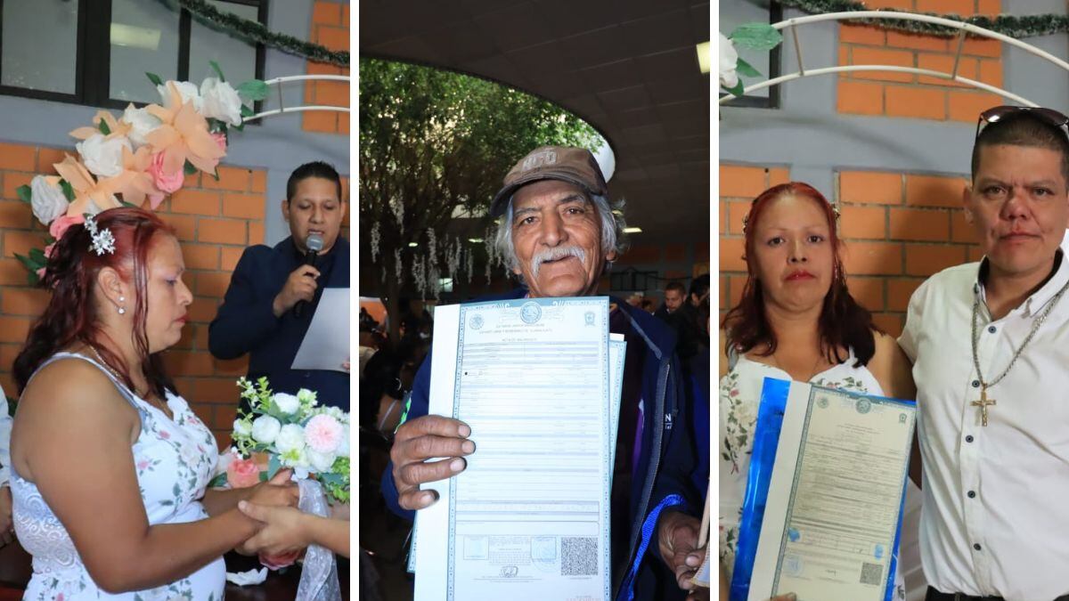 Con la intención de actualizar su estado civil.