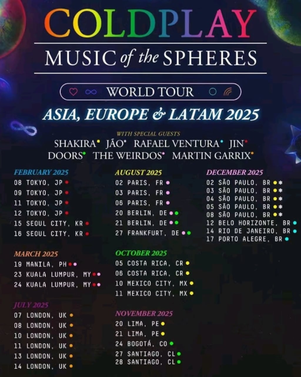 Coldplay anuncia concierto en CDMX para 2025 (Fechas y preventa) Publimetro México