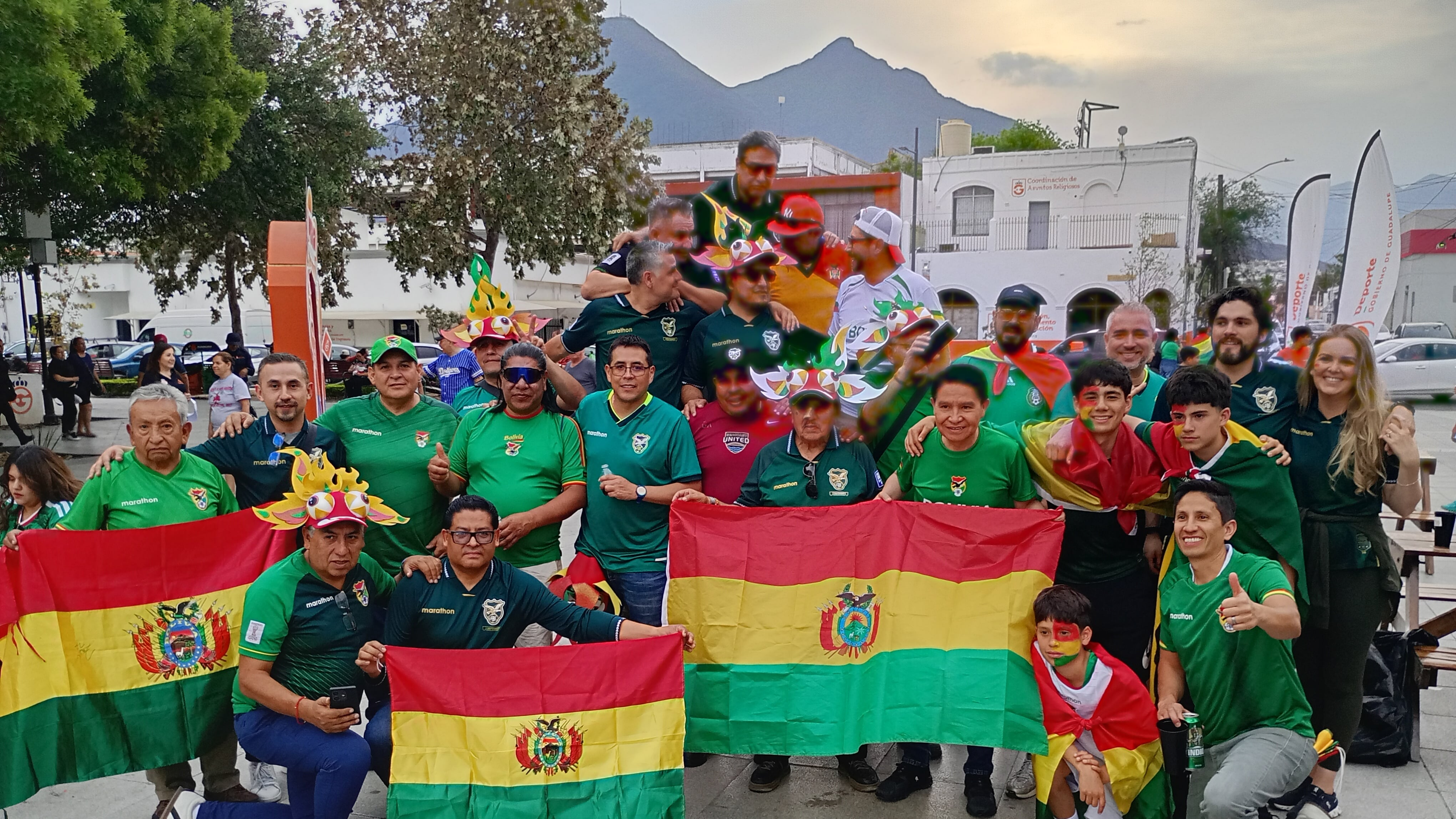 Los hinchas bolivianos se mostraron confiados del triunfo de su selección.