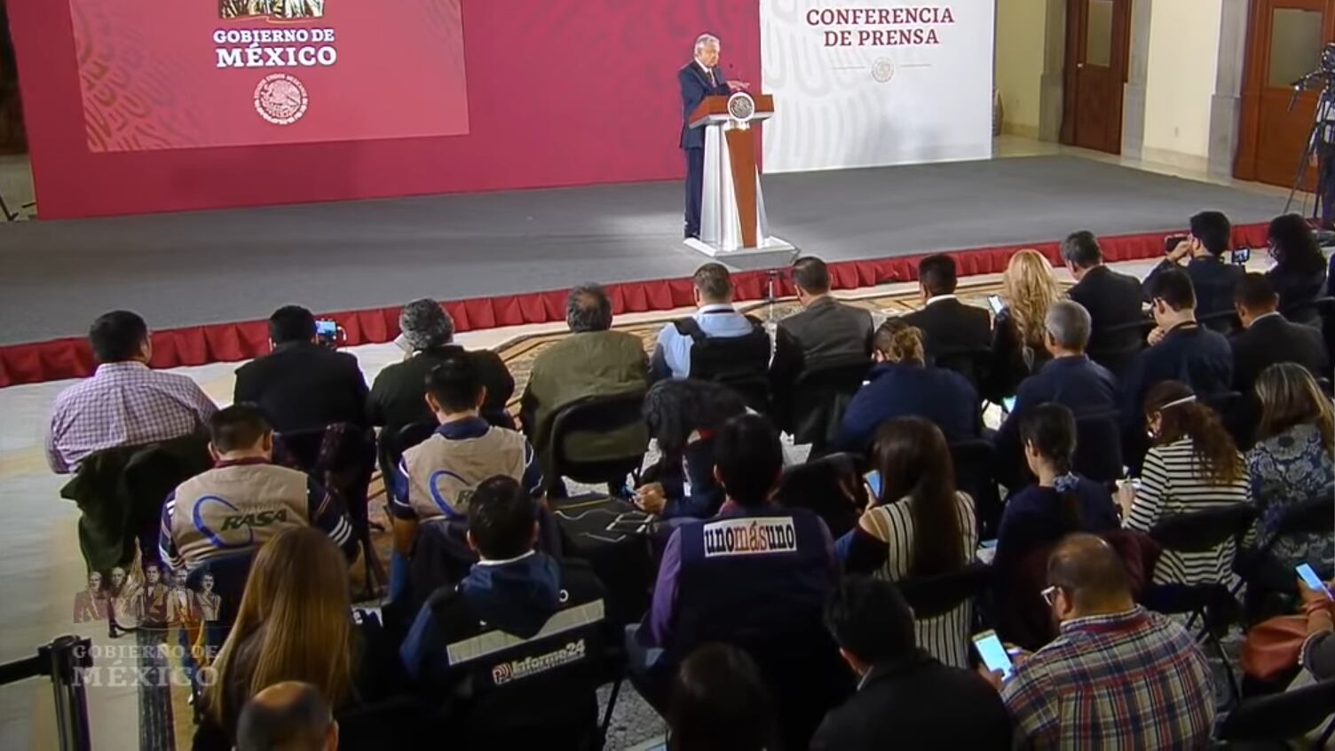 Conferencia de prensa matutina del presidente Andrés Manuel López Obrador en mayo de 2019