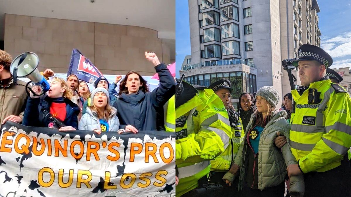 Detienen a Greta Thunberg en Londres.