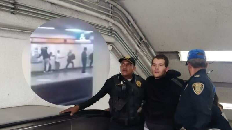 Video del momento del ataque en el Metro Tacubaya de la línea 7