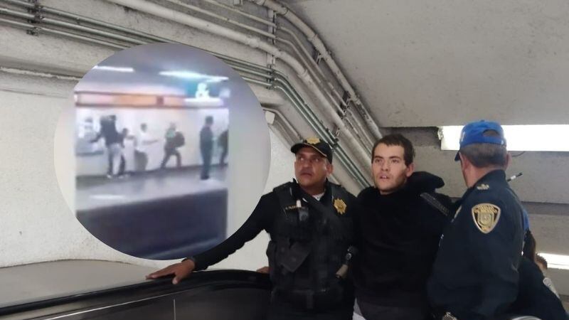 Video del momento del ataque en el Metro Tacubaya de la línea 7