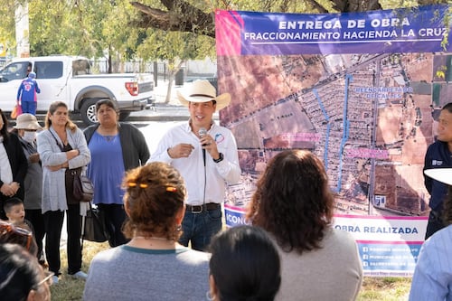 Rodrigo Monsalvo entrega obras de urbanización en Saldarriaga y Hacienda La Cruz