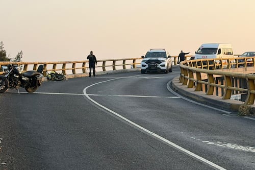 Cámara capta caída de motociclista desde más de 30 metros en Río Churubusco y Circunvalación