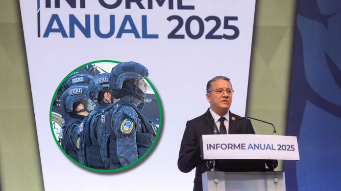 El Fiscal General presentó el primer informe 2025 de la FGEG ante autoridades estatales y federales; destacó reducción histórica en homicidio y aumento en sentencias.