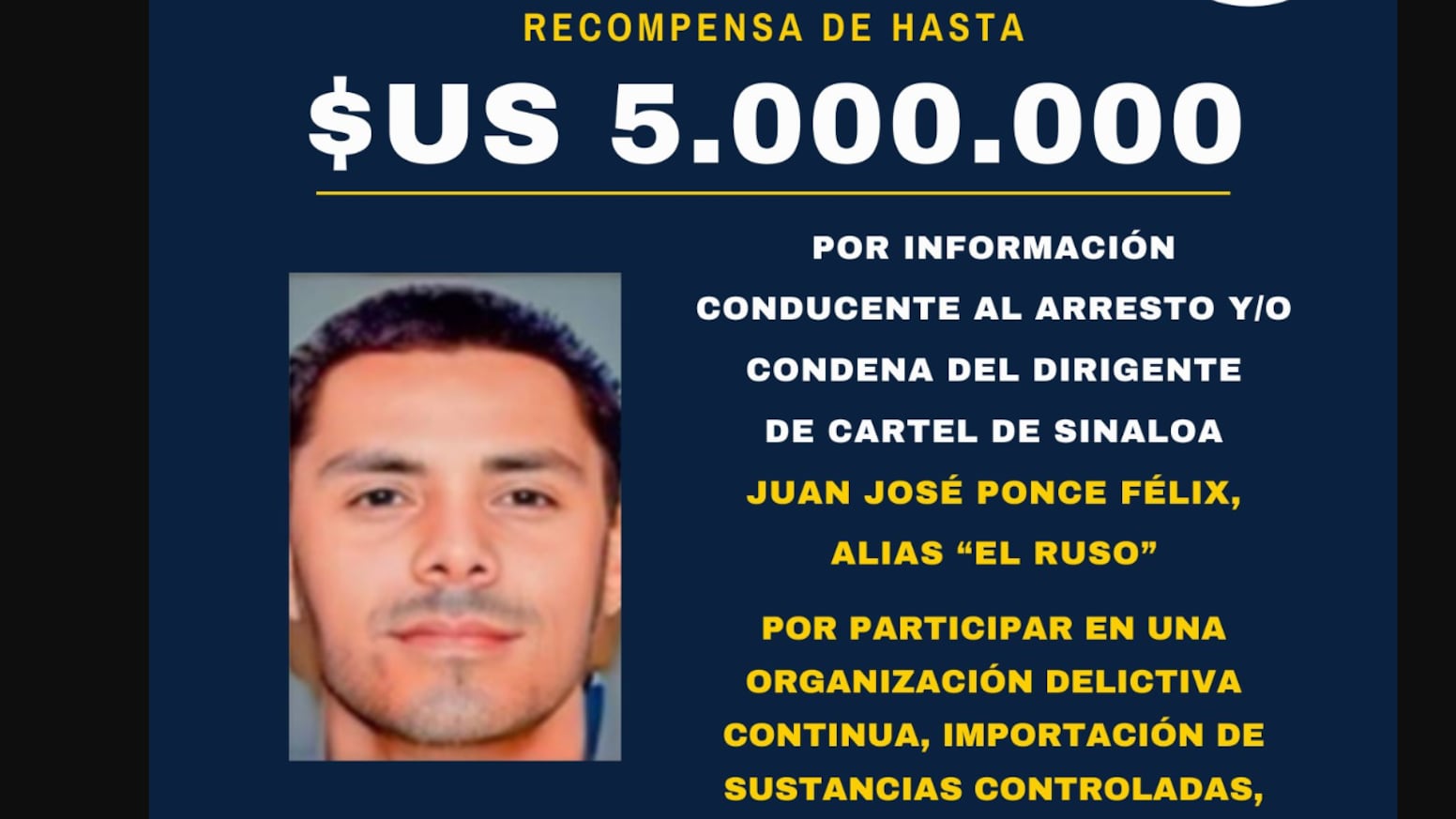 El Departamento de Estado afirma que “El Ruso” paga más de un millón de dólares mensuales en sobornos a funcionarios, policías y militares.
