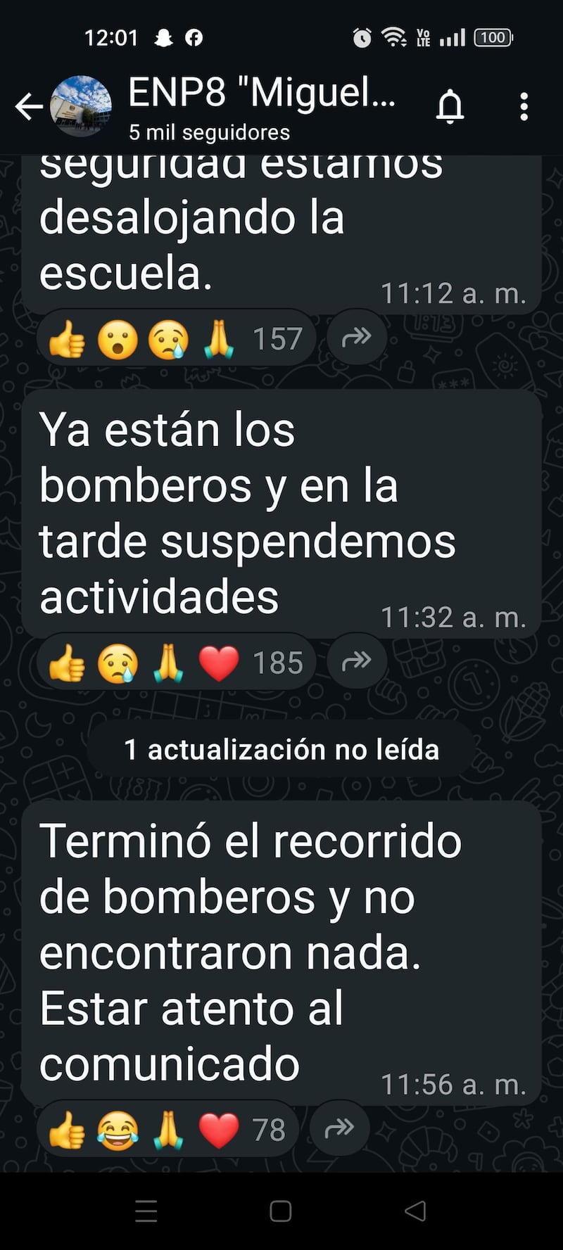 Suspenden clases en Prepa 8 tras amenaza de bomba