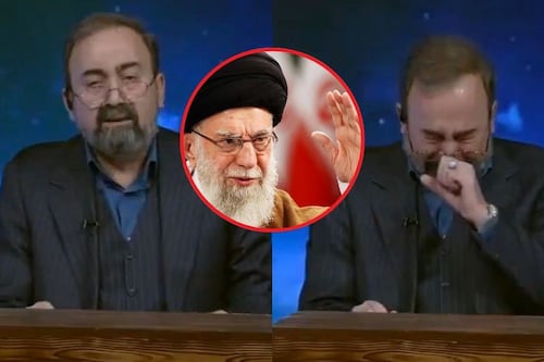 Video: Presentador iraní rompe en llanto al anunciar la muerte de su líder Alí Jamenei