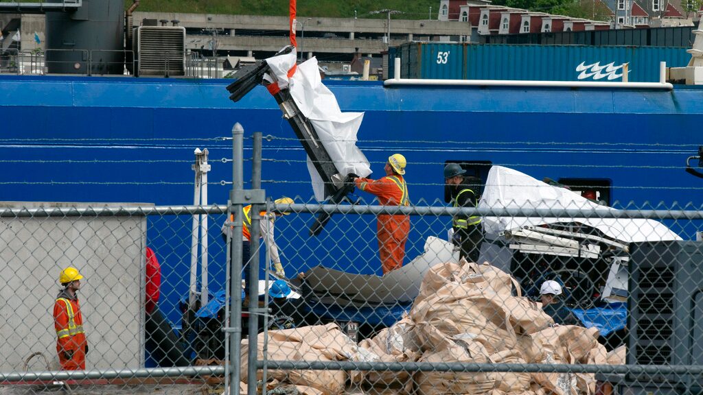 Restos del sumergible Titán