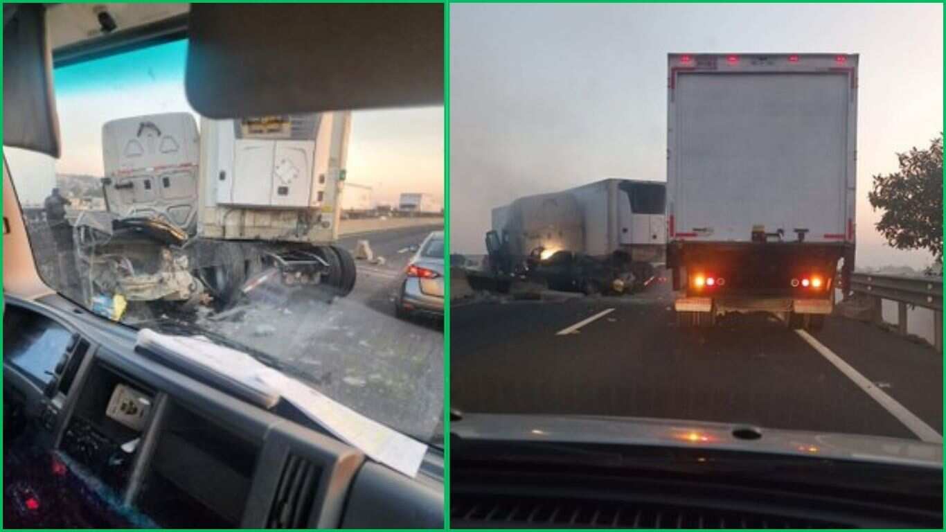 Rumbo al AIFA, un tráiler provocó un fuerte choque