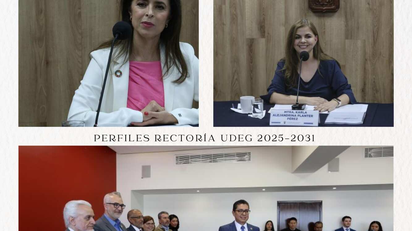 Los candidatos son Leticia Leal, rectora del Centro Universitario de Tlajomulco; Carlos Iván Moreno, jefe de la dirección general de Universidad Virtual y Aprendizaje (UdeGPlus); José Francisco Muñoz Valle, rector del Centro Universitario de Ciencias de la Salud; Karla Planter, rectora del Centro Universitario de los Altos; y Mara Robles, ex diputada local y docente.
