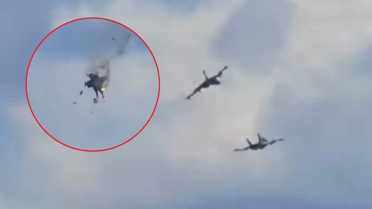 Aviones chocan en pleno show