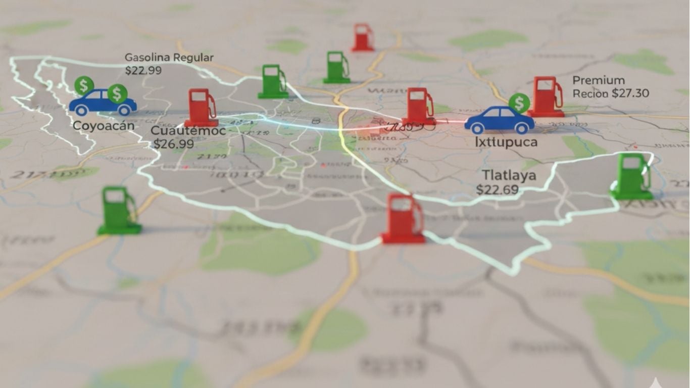 Precios de gasolina en CDMX y Edomex