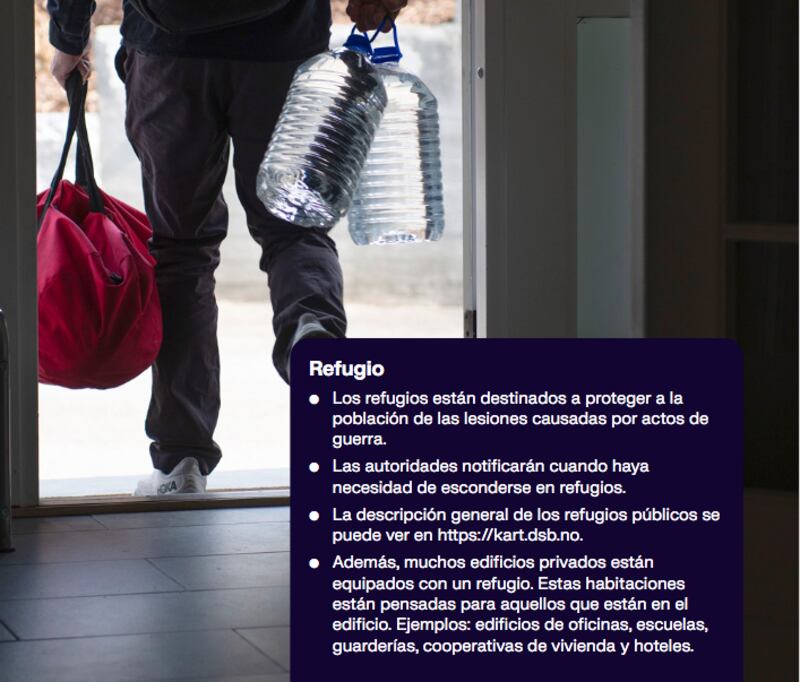 Tercera Guerra Mundial guía de prevención Noruega