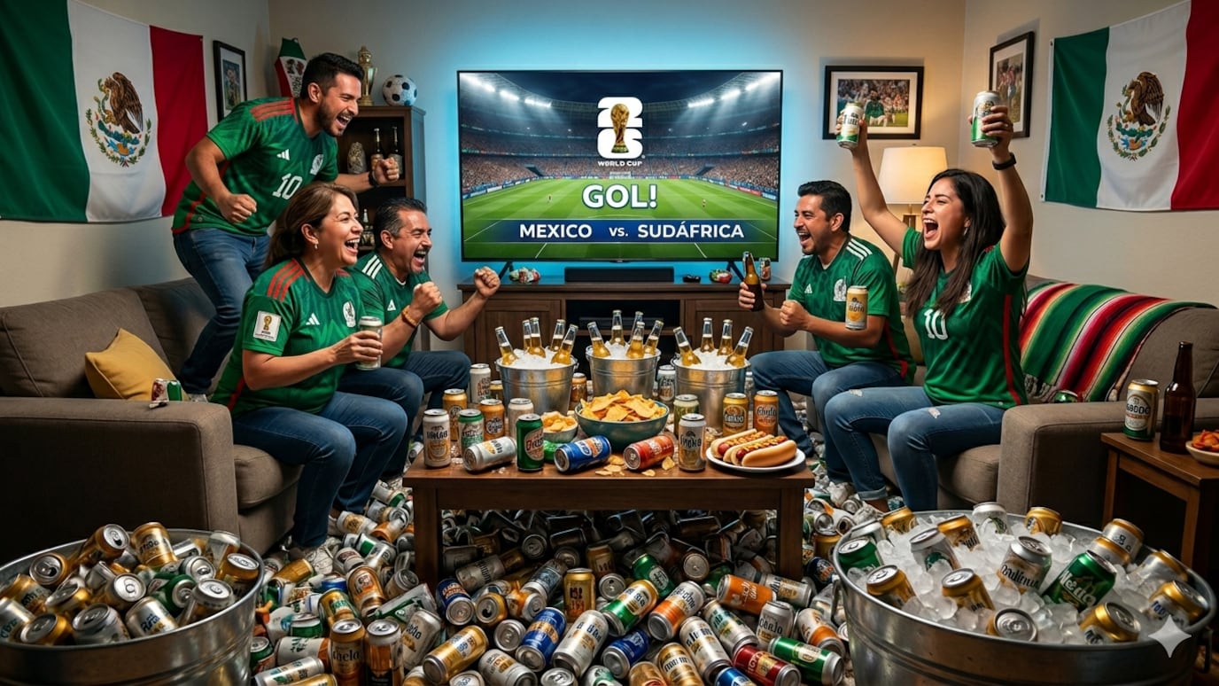 La cerveza y bebidas alcohólicas absorberán 65% del gasto mundialista; millones verán los partidos desde casa, lejos de los estadios y la reventa.