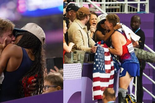 Amor y oro, la romántica historia de Tara Davis-Woodhall y Hunter Woodhall en París 2024