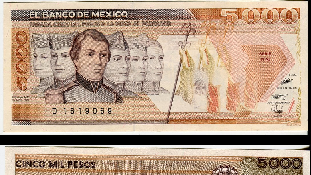 Billete de 5 mil pesos